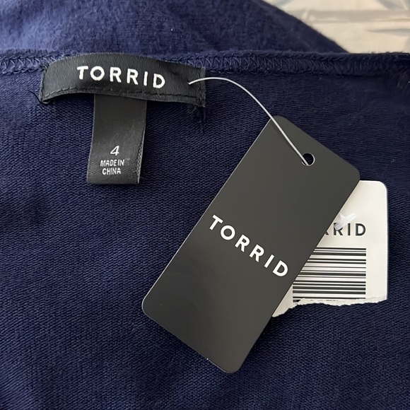 NWT Torrid women’s navy blue hacci wrap jersey knit dress size 4X - Picture 9 of 11